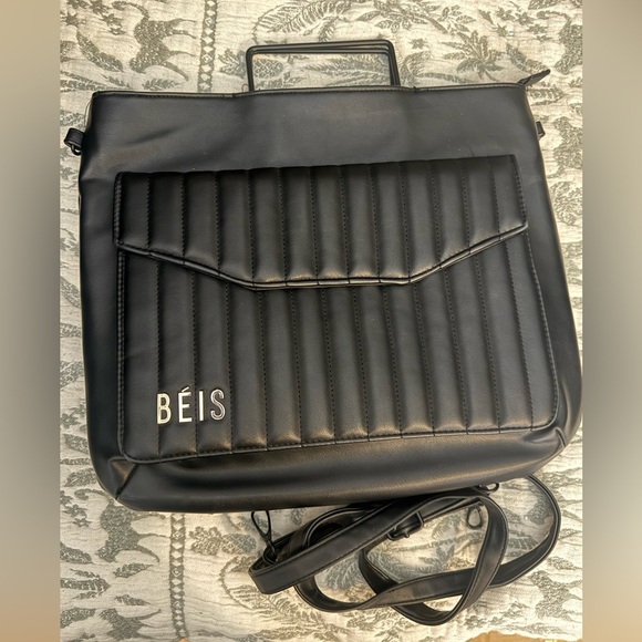 BEIS Handbags - Béis The Messenger Backpack in Black